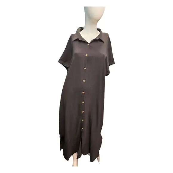 UVOG Black Shirt Dress Womens size XL - Picture 3 of 8